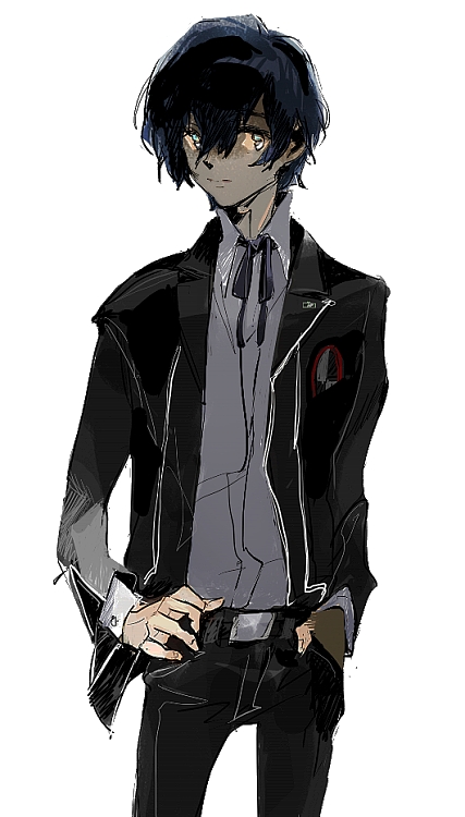yuuki makoto (persona and 1 more) drawn by sutei_(giru)