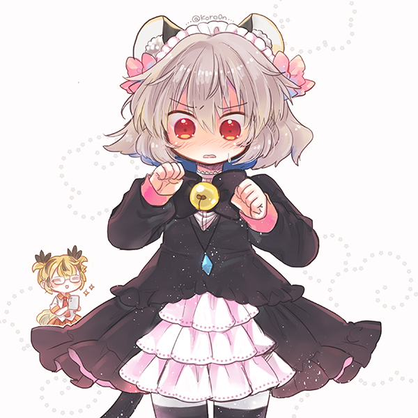 nazrin and toramaru shou (touhou) drawn by biyon