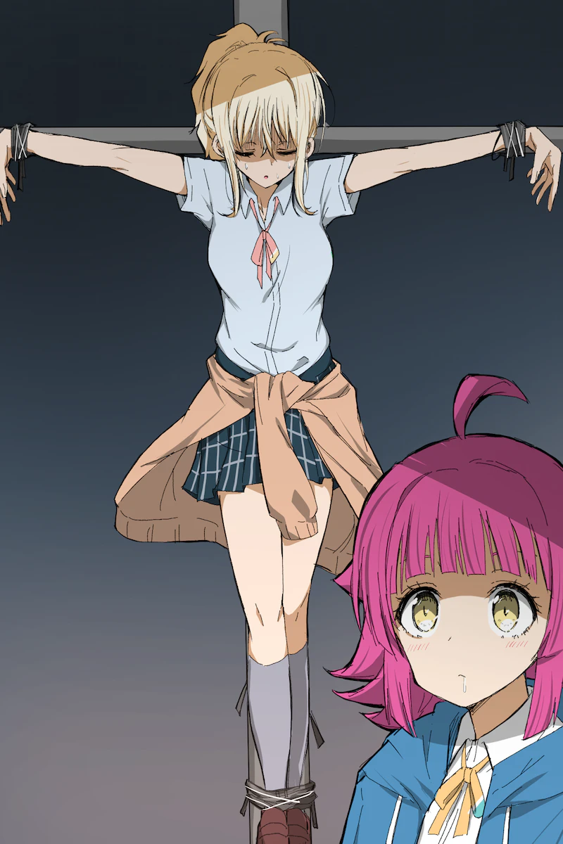 tennoji rina and miyashita ai (love live! and 1 more) drawn by amatume111
