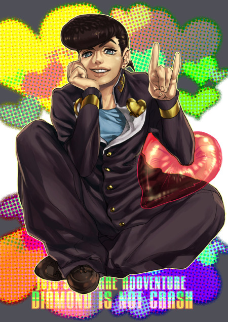 higashikata josuke (jojo no kimyou na bouken and 1 more) drawn by icym