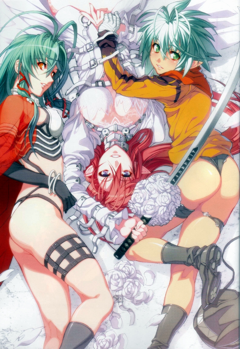 ignis, kaze no ushiro wo ayumumono, and hanawa momiji (jingai makyou) drawn by nishii_(damnedrive)