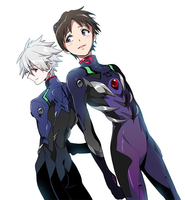 ikari shinji and nagisa kaworu (neon genesis evangelion and 2 more) drawn by dalc_rose