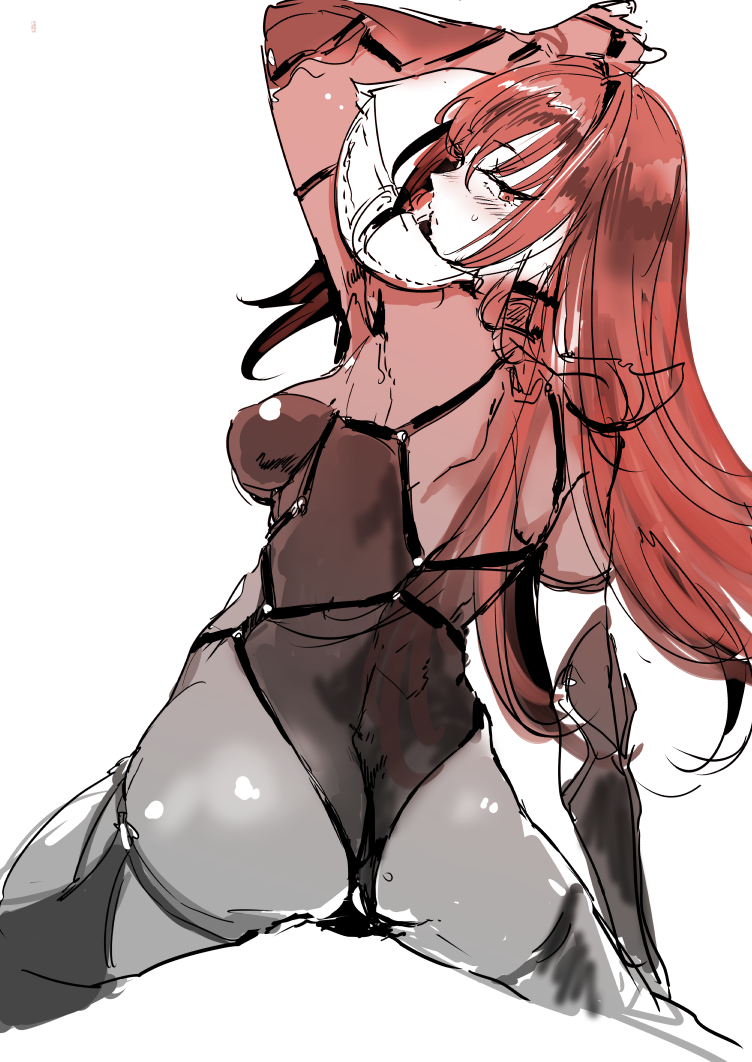 scathach (fate and 1 more) drawn by osakana_(denpa_yun'yun)