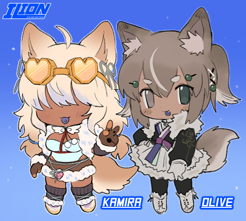 kamira and olive (ilion sled dog sanctuary) drawn by lapithai