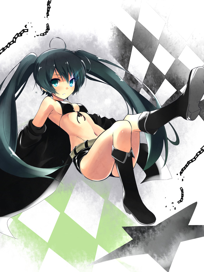black rock shooter (black rock shooter) drawn by akagi_asahito