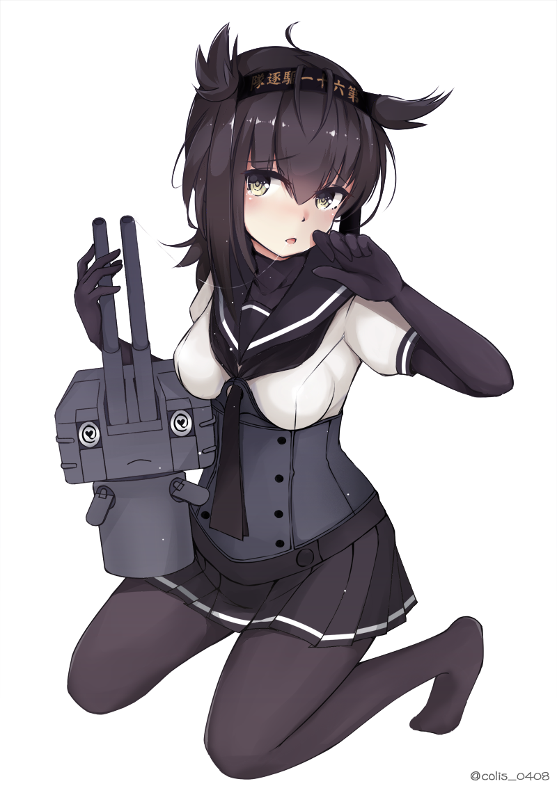 hatsuzuki and chou-10cm-hou-chan (kantai collection) drawn by colis_(regunm772)
