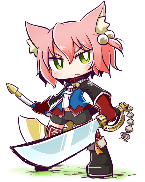fighter and harukara (7th dragon) drawn by naga_u