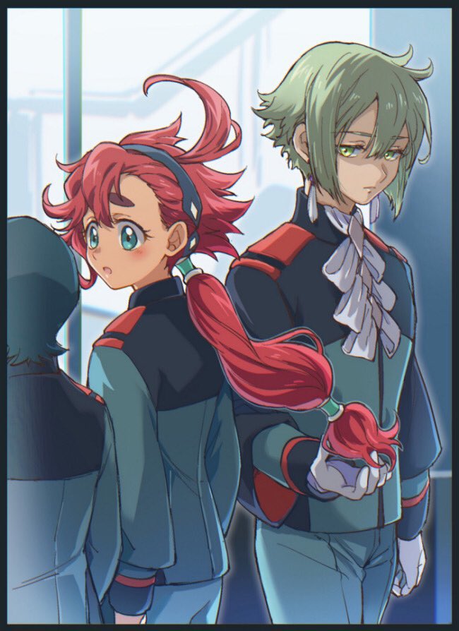 suletta mercury and elan ceres (gundam and 1 more) drawn by suzuki_(2red_moon3)