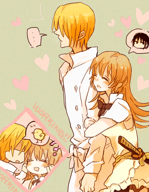 todoroki yachiyo, satou jun, and shirafuji kyouko (working!!) drawn by rin_(emmy00)