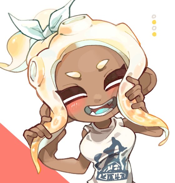octoling player character and octoling girl (splatoon) drawn by spl8ya