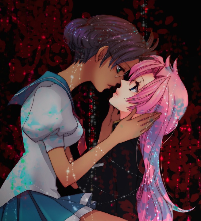 tenjou utena and himemiya anthy (shoujo kakumei utena) drawn by harumi_chihiro