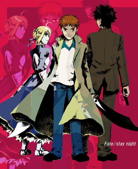 artoria pendragon, saber, emiya shirou, and emiya kiritsugu (fate and 1 more)