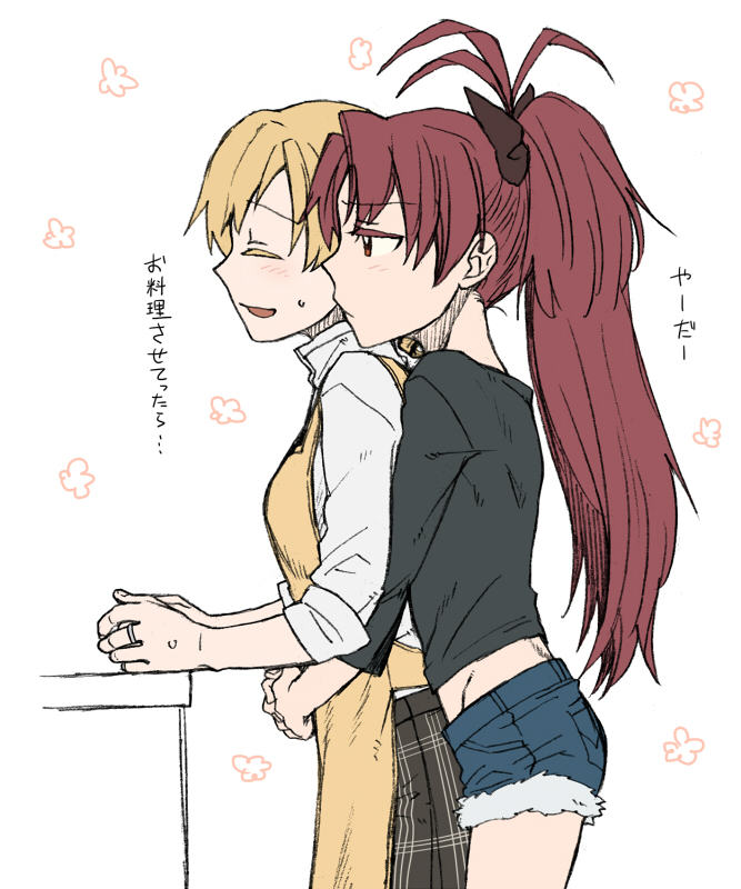 sakura kyoko and tomoe mami (mahou shoujo madoka magica) drawn by torinone