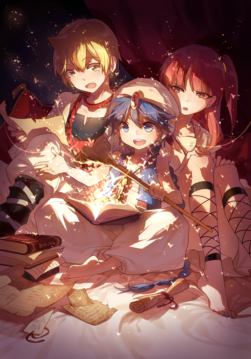morgiana, aladdin, and alibaba saluja (magi the labyrinth of magic) drawn by rella