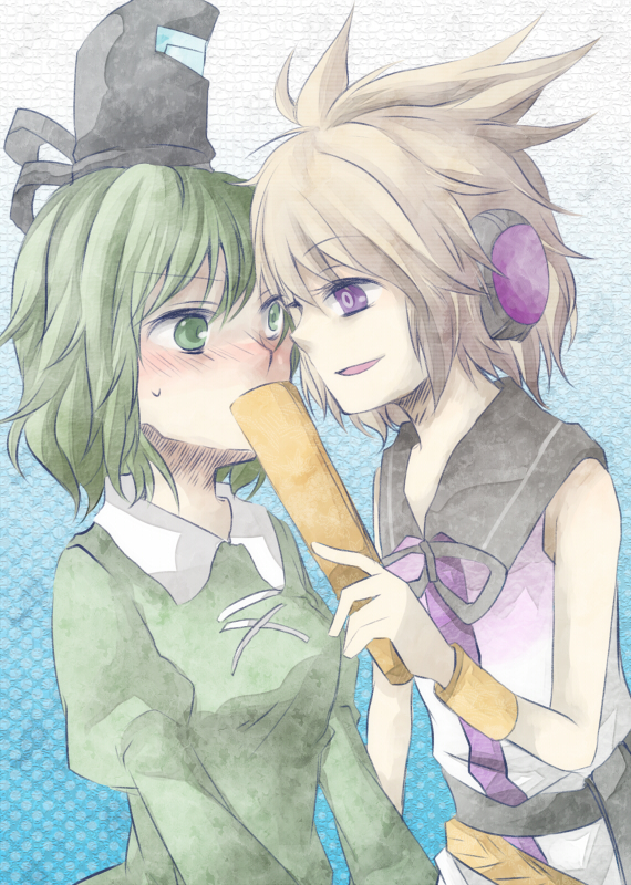 toyosatomimi no miko and soga no tojiko (touhou) drawn by hachi-kun