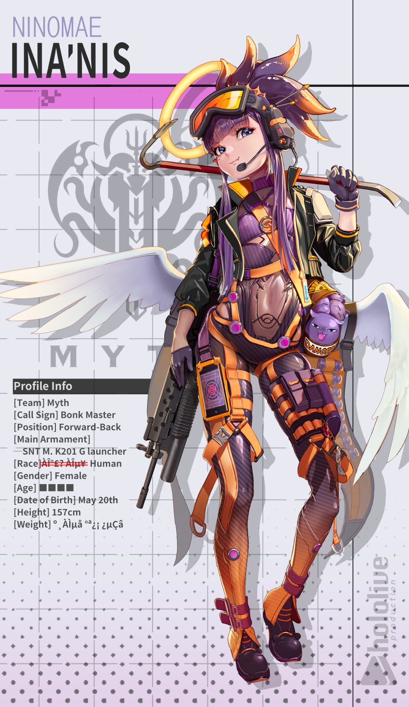 ninomae ina'nis and takodachi (hololive and 1 more) drawn by myo-zin