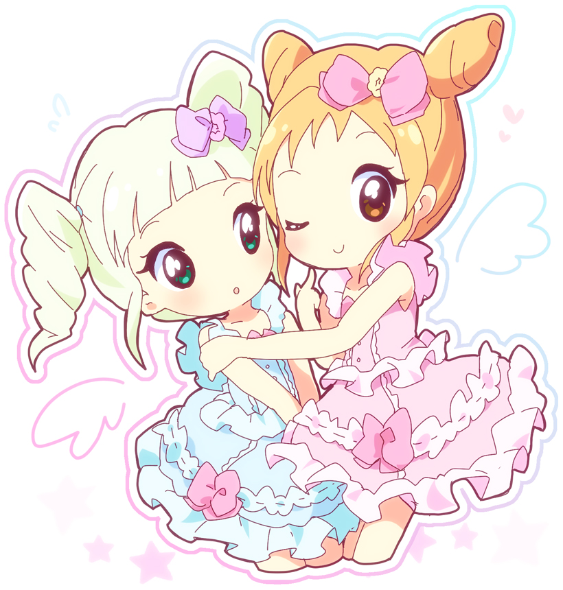 todo yurika and arisugawa otome (aikatsu!) drawn by mirai_(sugar)