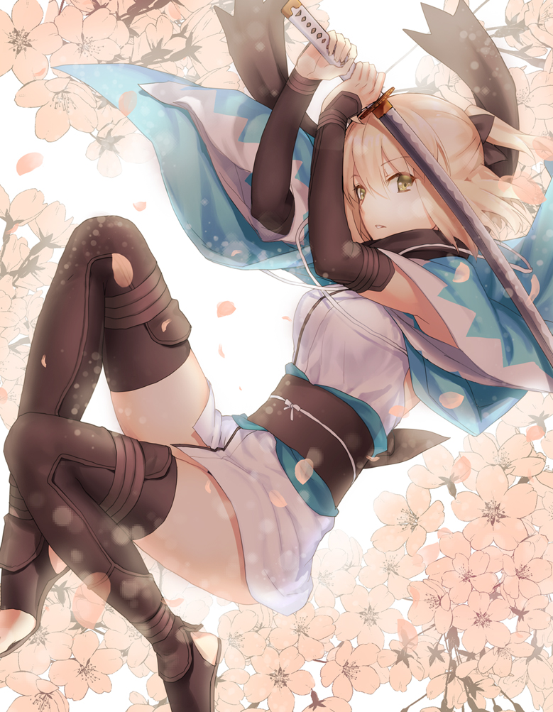 okita souji (fate and 2 more) drawn by touyama_sabu