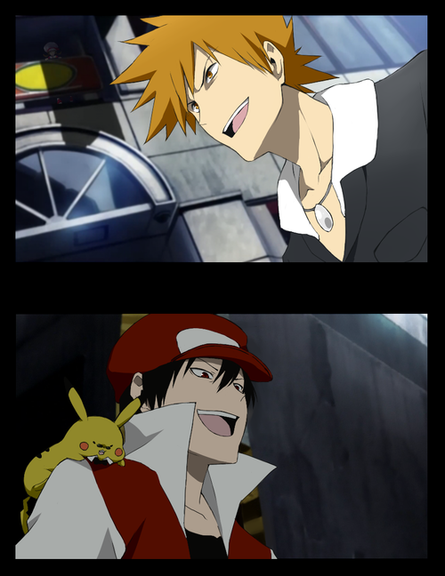 pikachu, red, blue oak, and lyra (pokemon and 3 more)