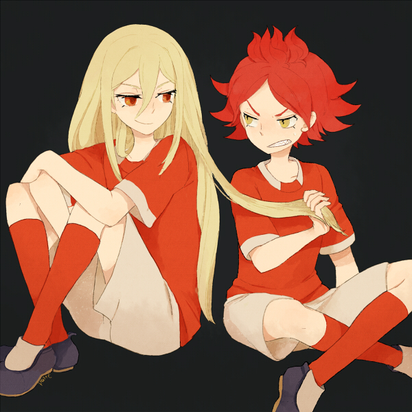 afuro terumi and nagumo haruya (inazuma eleven) drawn by l_hakase