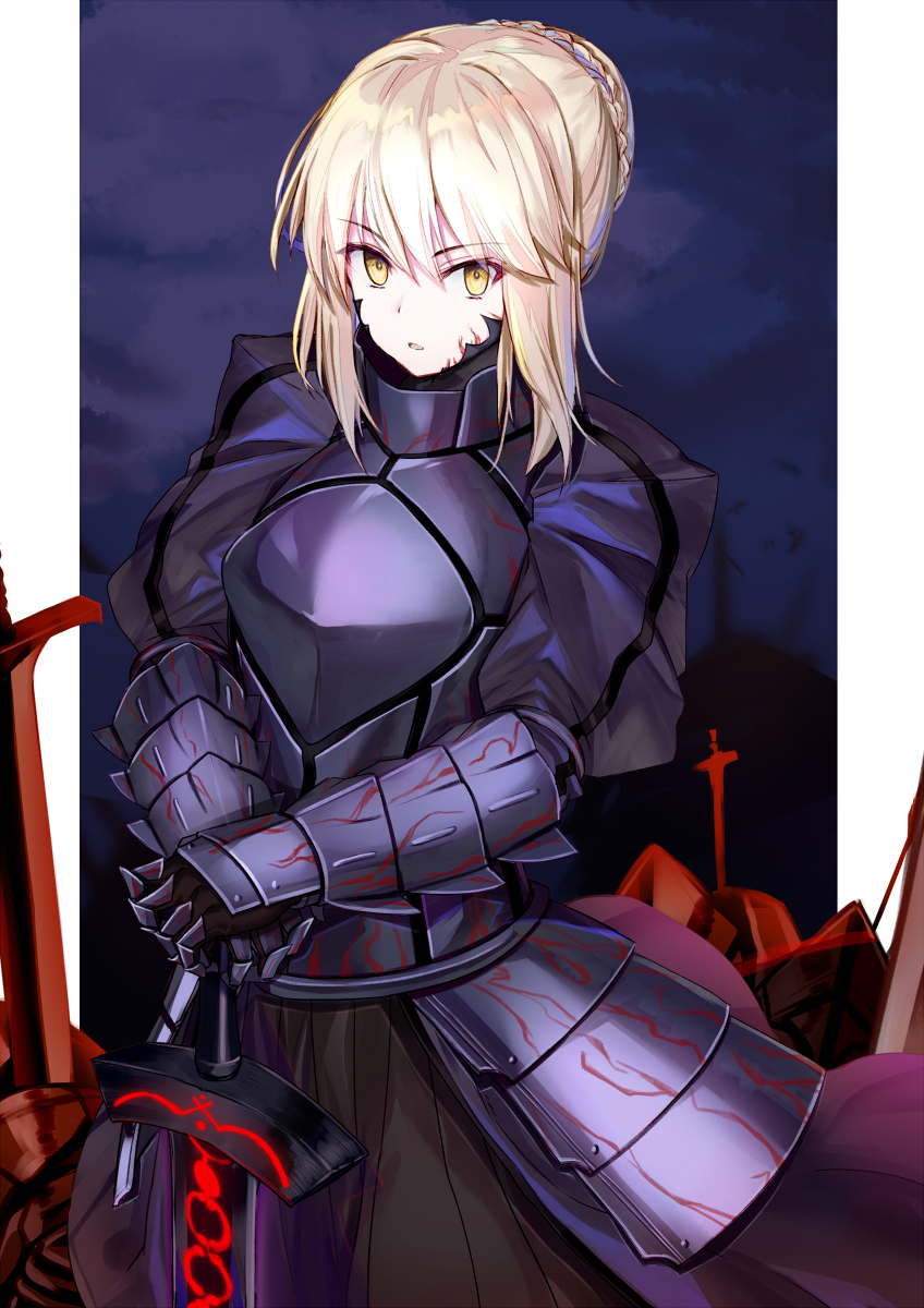 artoria pendragon and saber alter (fate and 2 more) drawn by ninoude_(ninoude44)