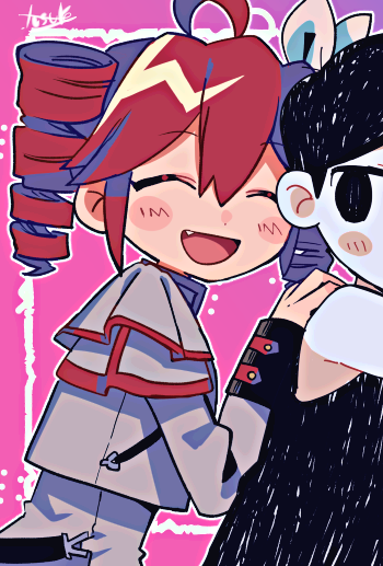 kasane teto and omori (utau and 2 more) drawn by yuusuke-kun