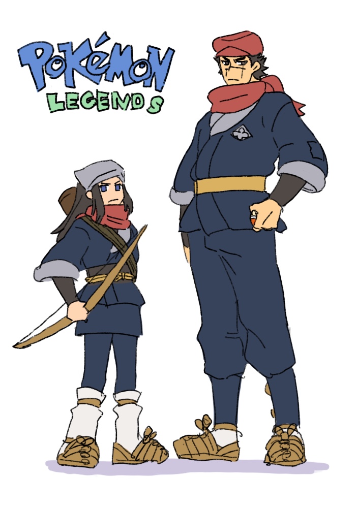 akari, sugimoto saichi, rei, and asirpa (pokemon and 2 more) drawn by txon_txon
