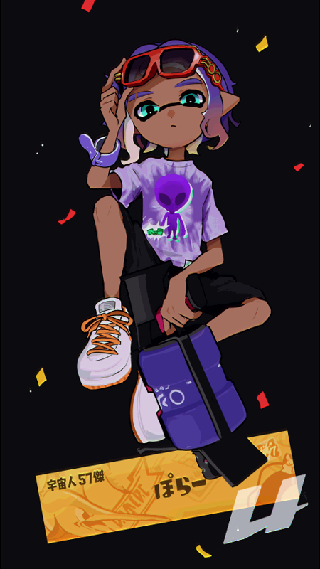 inkling player character and inkling girl (splatoon) drawn by imaikuy0