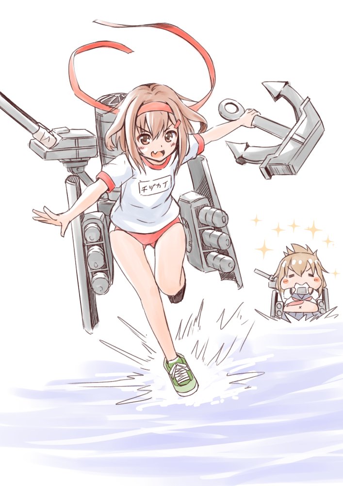 inazuma and ikazuchi (kantai collection) drawn by fujishima_shinnosuke