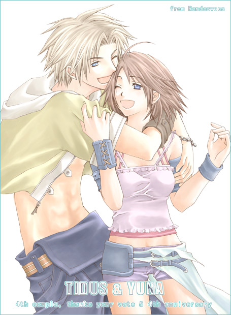 yuna and tidus (final fantasy and 1 more) drawn by rendezvous