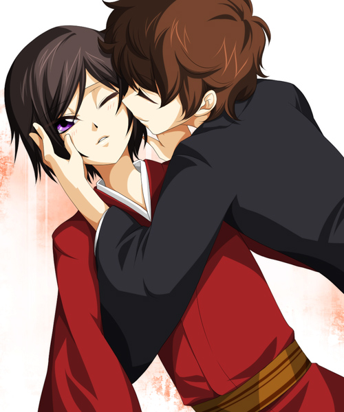 lelouch vi britannia and kururugi suzaku (code geass) drawn by jyuru
