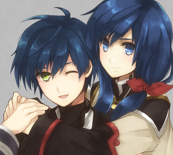 maria traydor and fayt leingod (star ocean and 1 more) drawn by agi