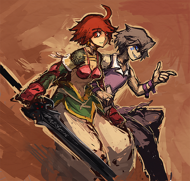 revya and gig (soul cradle) drawn by torihasiden