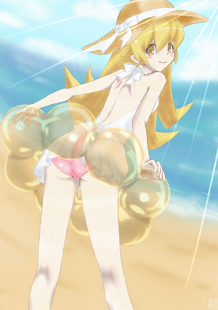 oshino shinobu (monogatari and 1 more) drawn by narusagi_jou