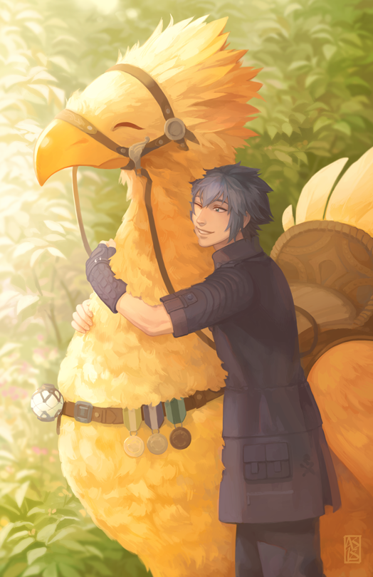 noctis lucis caelum (final fantasy and 1 more) drawn by driftwoodwolf