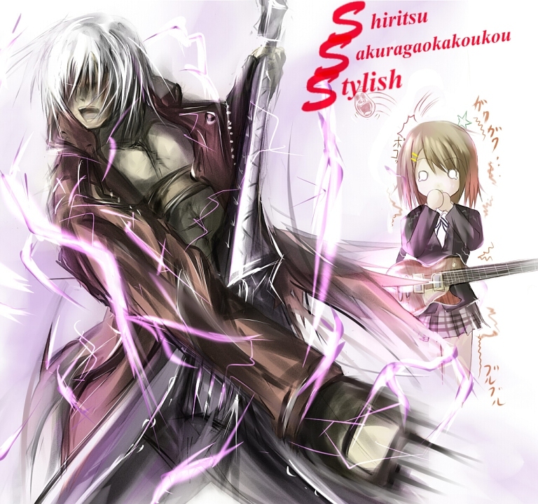 hirasawa yui and dante (k-on! and 1 more) drawn by missile228