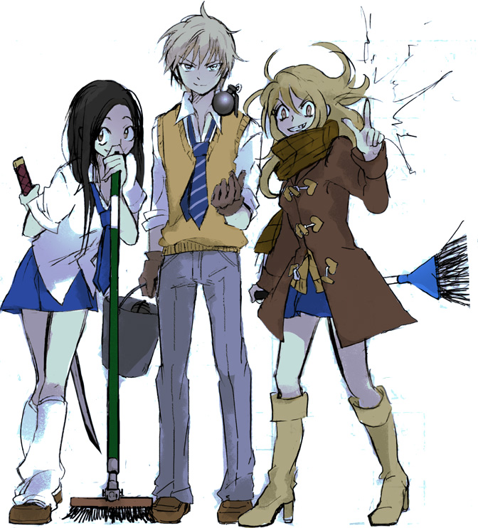 ozu kanon, ozu shion, and kurosawa haruto (coppelion) drawn by penki