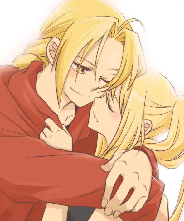 edward elric and winry rockbell (fullmetal alchemist) drawn by neko_yuuko