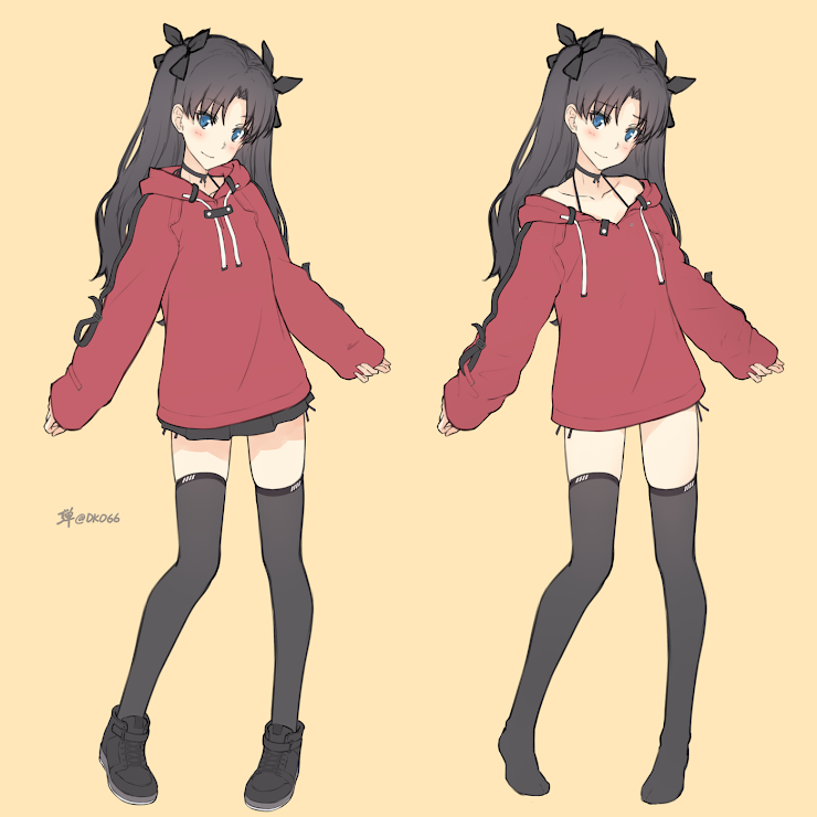 tohsaka rin (fate and 1 more) drawn by dan_(kumadan)