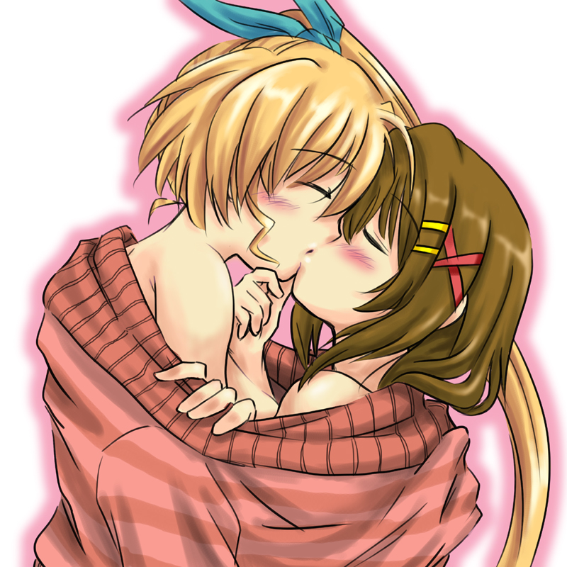 yagami hayate and vivio (lyrical nanoha and 1 more) drawn by san-pon