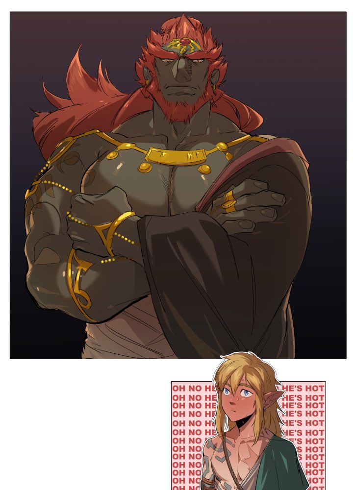 link and ganondorf (the legend of zelda and 1 more) drawn by kukumomo