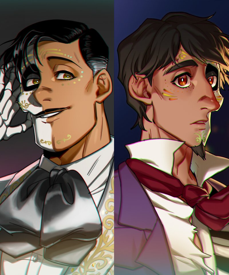hector rivera and ernesto de la cruz (coco) drawn by anzumame