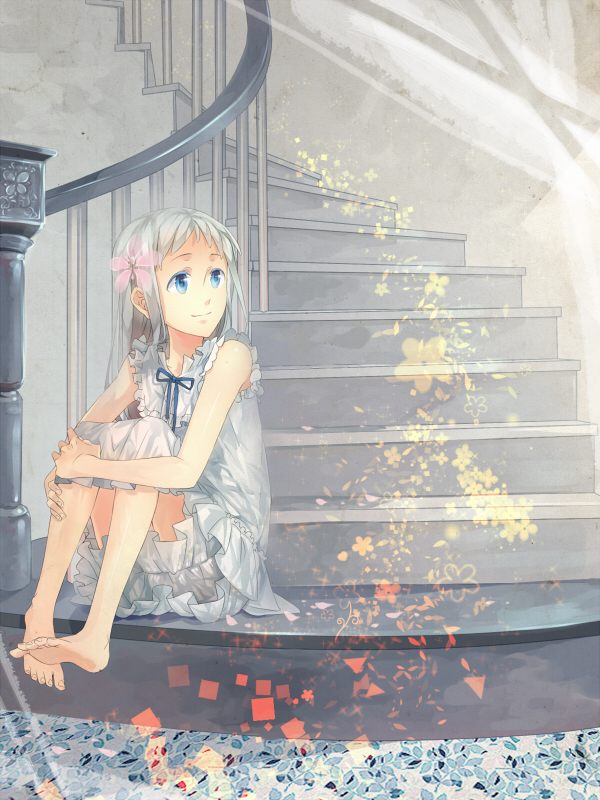 honma meiko (ano hi mita hana no namae wo bokutachi wa mada shiranai.) drawn by rookya
