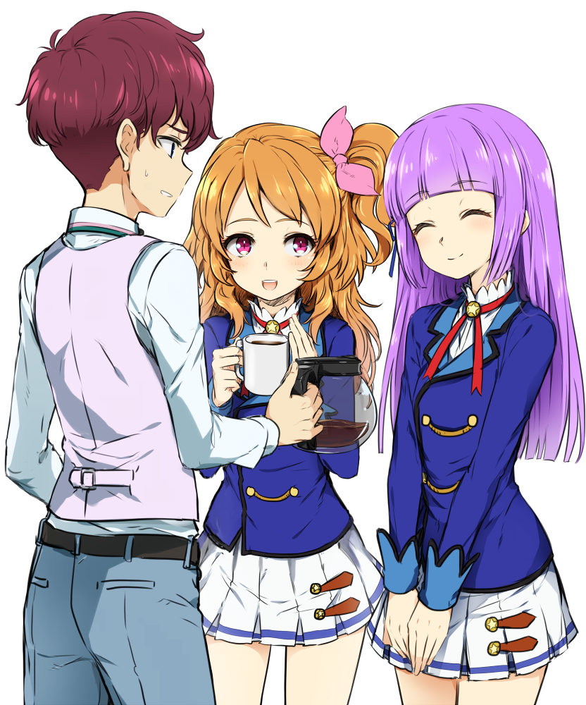 ozora akari, hikami sumire, and sena tsubasa (aikatsu!) drawn by minatsuki_randoseru