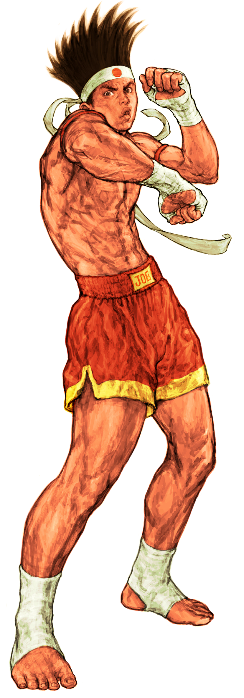 joe higashi (the king of fighters and 2 more) drawn by nishimura_kinu