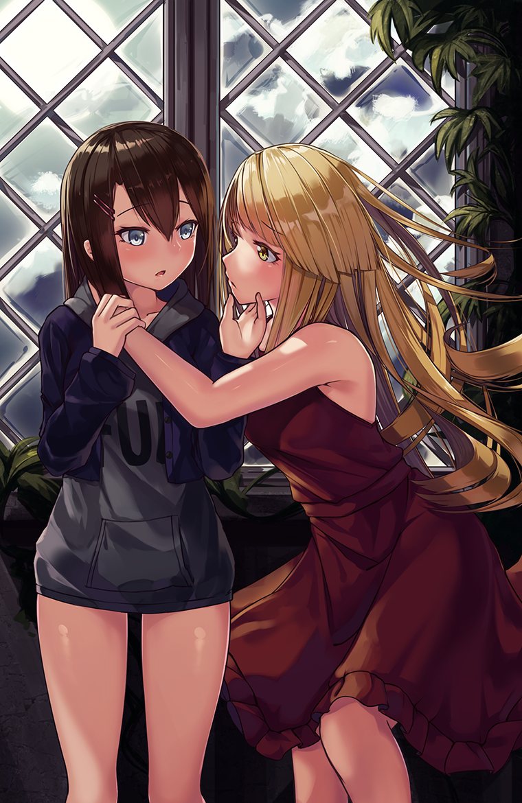 tsurumaki kokoro and okusawa misaki (bang dream!) drawn by natori_youkai