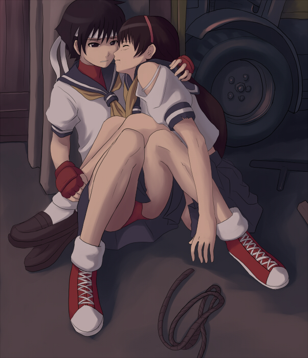 kasugano sakura and chitose kei (street fighter) drawn by maasan