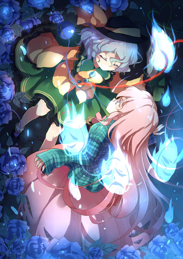 komeiji koishi and hata no kokoro (touhou) drawn by yetworldview_kaze