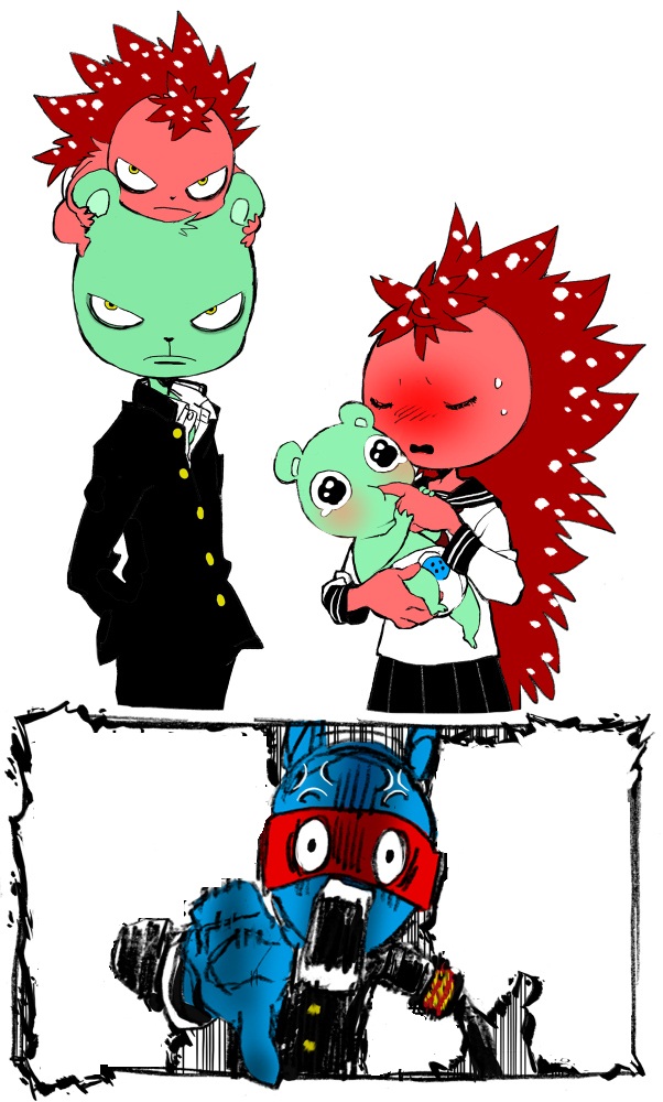 flaky, flippy, and splendid (happy tree friends) drawn by chamachama