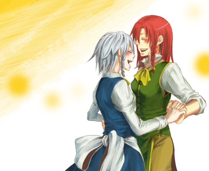 izayoi sakuya and hong meiling (touhou) drawn by kyouno
